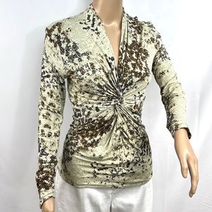 CAbi Printed Glamour Tee Animal Print Style 675